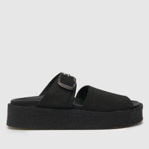 Clarks Originals Crepe Slide Sandals In Black