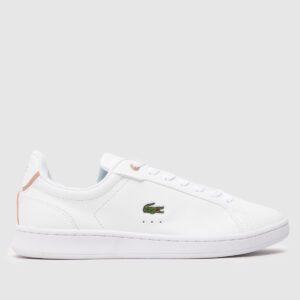 Lacoste Carnaby Pro Trainers In White & Pink