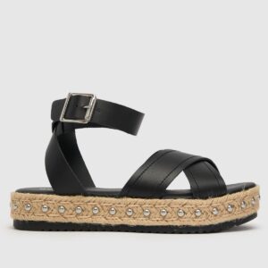 Schuh Tulip Espadrille Flatform Sandals In Black