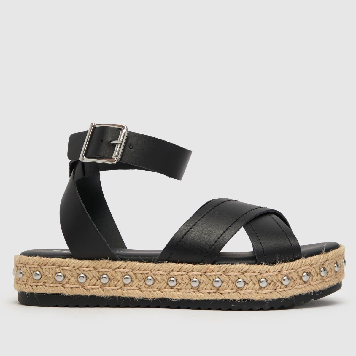 Schuh Tulip Espadrille Flatform Sandals In Black