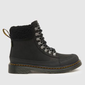 Dr Martens black 1460 collar Junior Boots