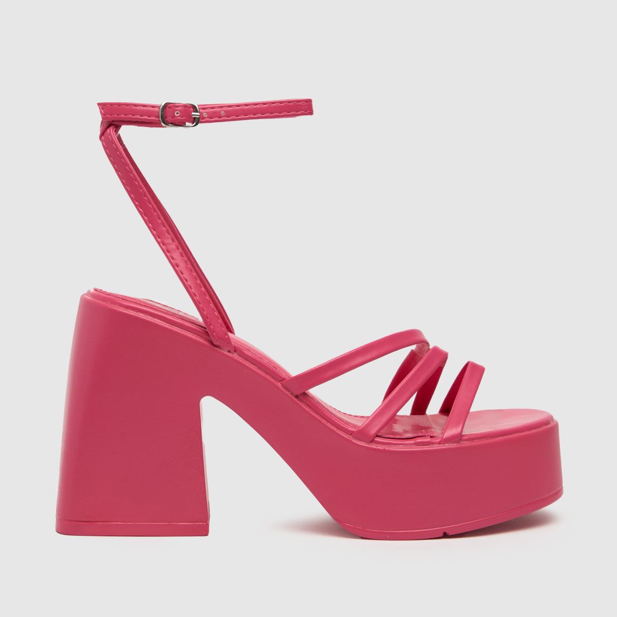 schuh sia strappy platform sandal high heels in pink schuh sia strappy platform sandal high heels in pink