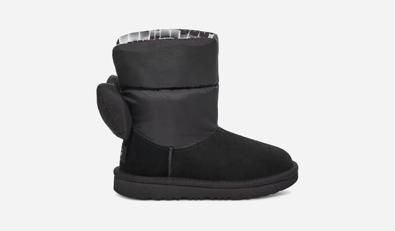 UGG® Bailey Bow Maxi Boot for Kids in Black, Size 6, Textile