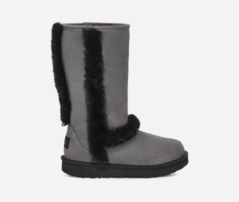 UGG® Sunburst Tall Boot in Grey, Size 13, Leather