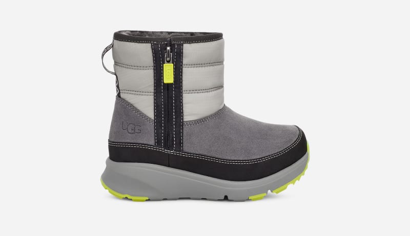 UGG® Truckee Weather Boot for Kids in Grey, Size 5, Leather