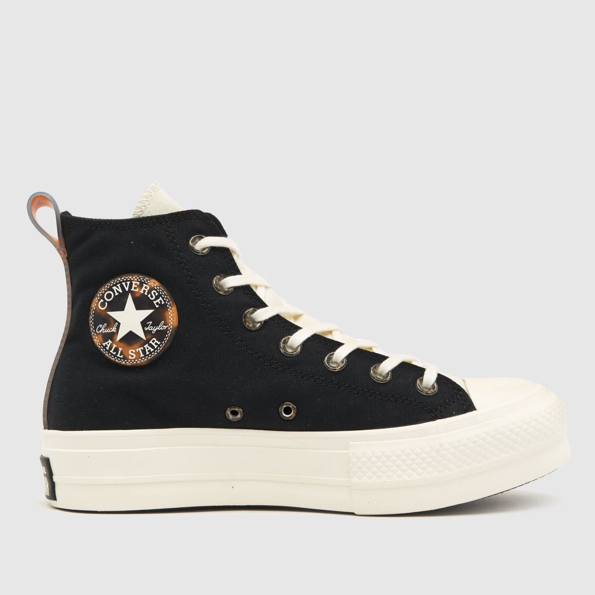 Converse all star lift hi tortoise trainers in black & brown