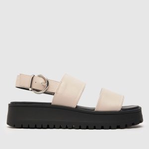 schuh tanya chunky flatform sandals in natural