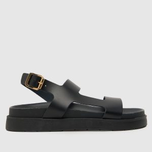 schuh tasmin chunky leather sandals in black