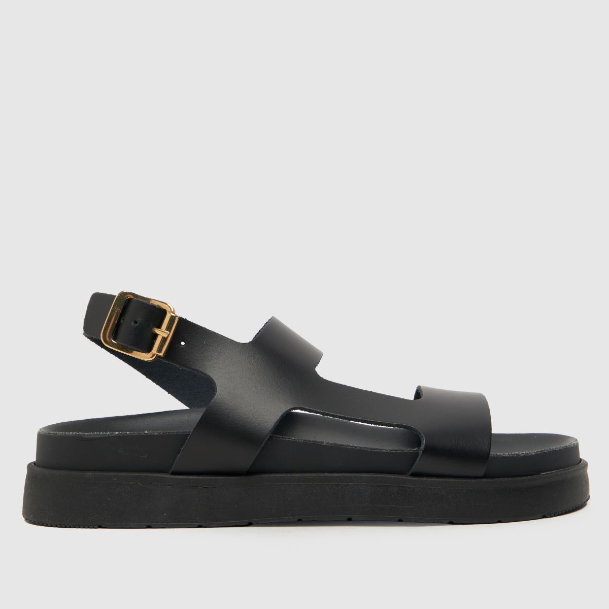 schuh tasmin chunky leather sandals in black schuh tasmin chunky leather sandals in black