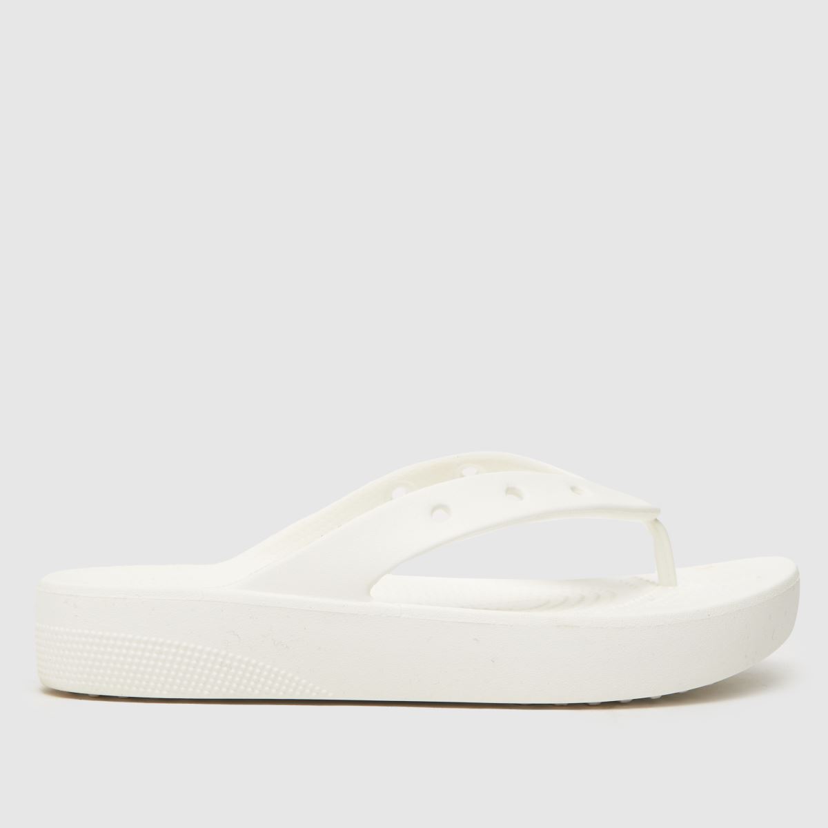 Crocs classic platform flip sandals in white