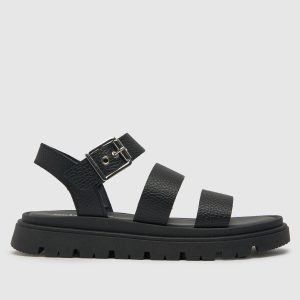 schuh tina chunky leather sandals in black