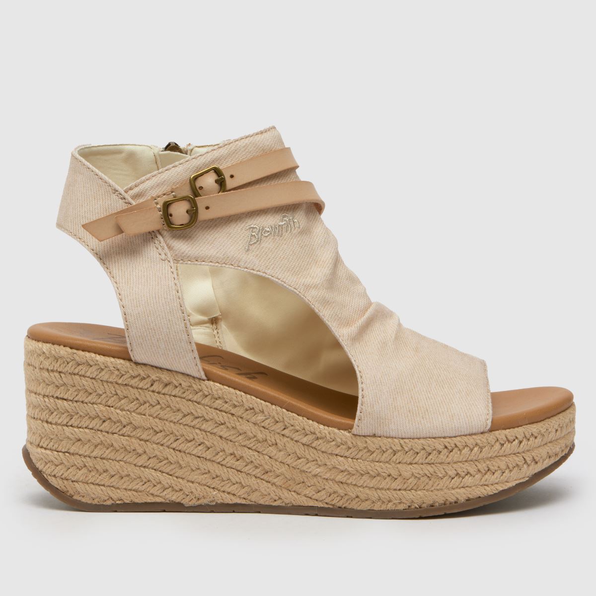 Blowfish Malibu lacey rope wedge low heels in off-white multi Blowfish Malibu lacey rope wedge low heels in off-white multi