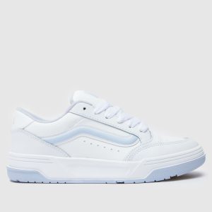 Vans hylane trainers in white & pl blue