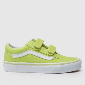 Vans lime old skool v glitter Girls Junior trainers