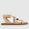 schuh tide croc flat sandals in natural