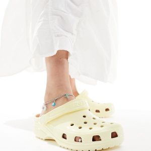 Crocs Classic Clogs In High Shine Buttercream-Yellow