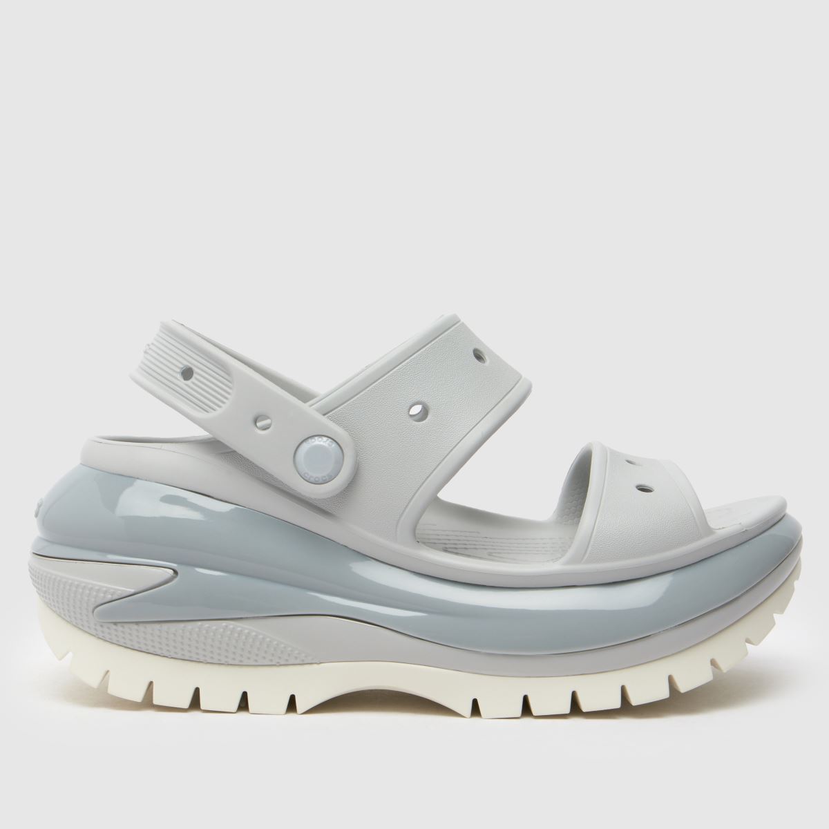 Crocs mega crush sports luxe sandals in light grey
