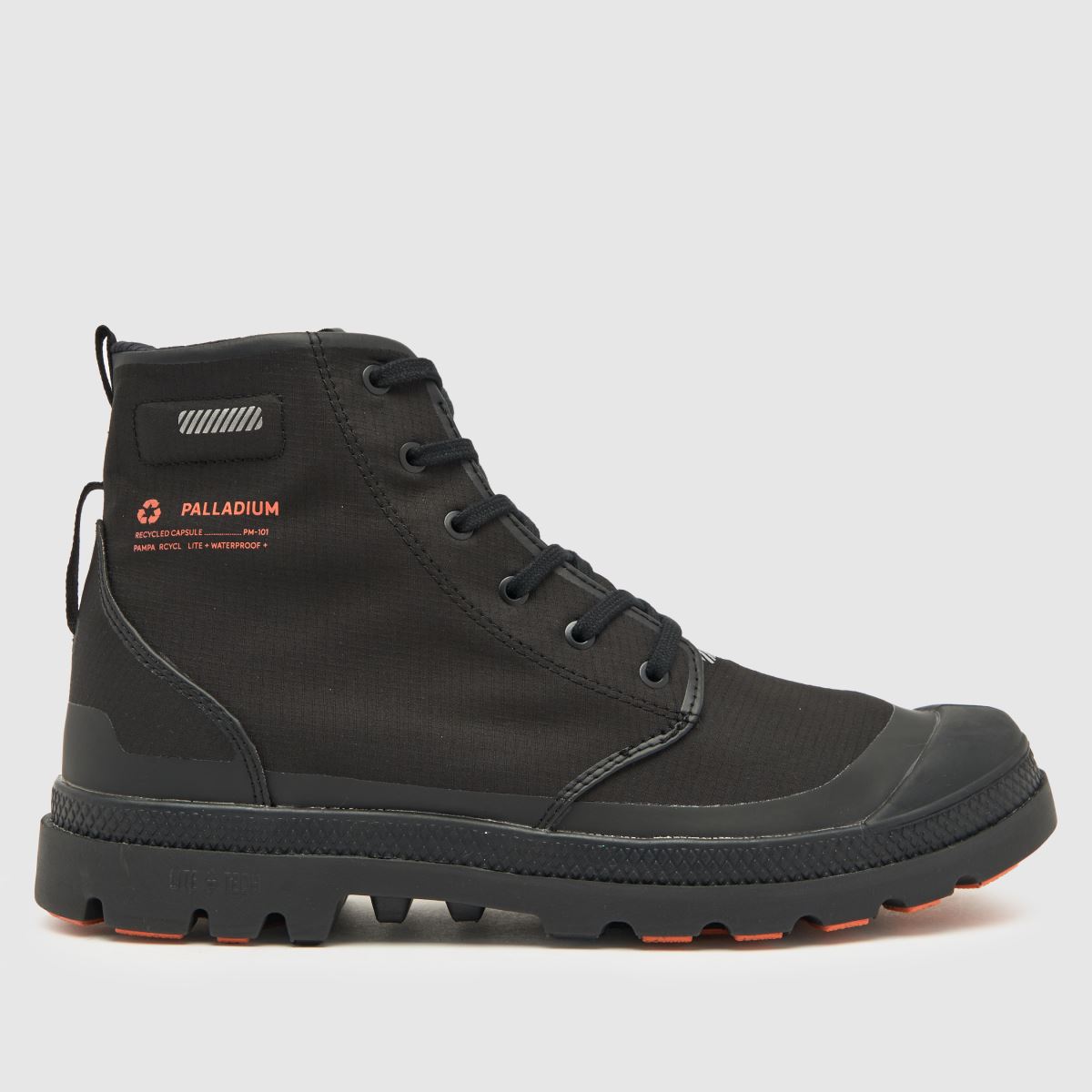 Palladium rcyl lite wp trainers in black & orange