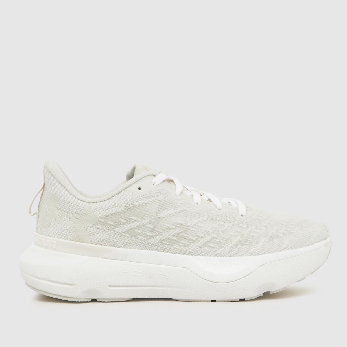 Under Armour infinite pro cool trainers in white & beige