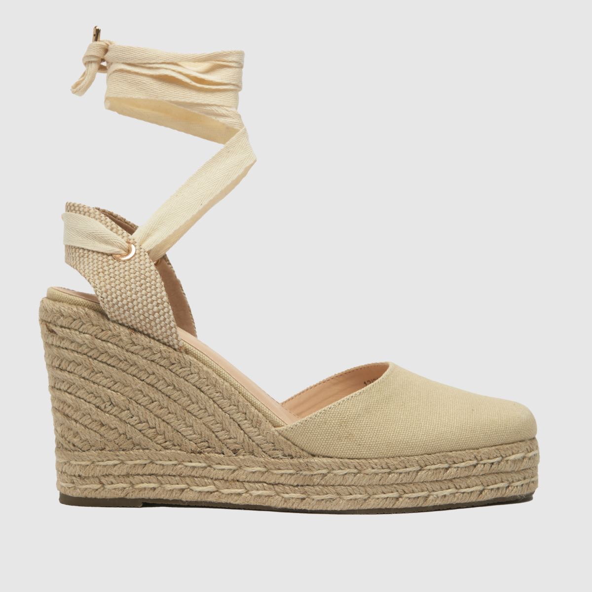 schuh venus ankle tie wedge sandals in natural schuh venus ankle tie wedge sandals in natural