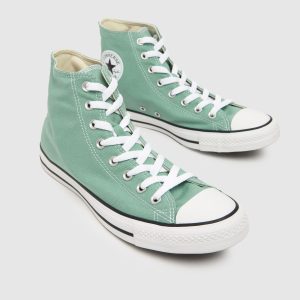 Converse all star hi trainers in green