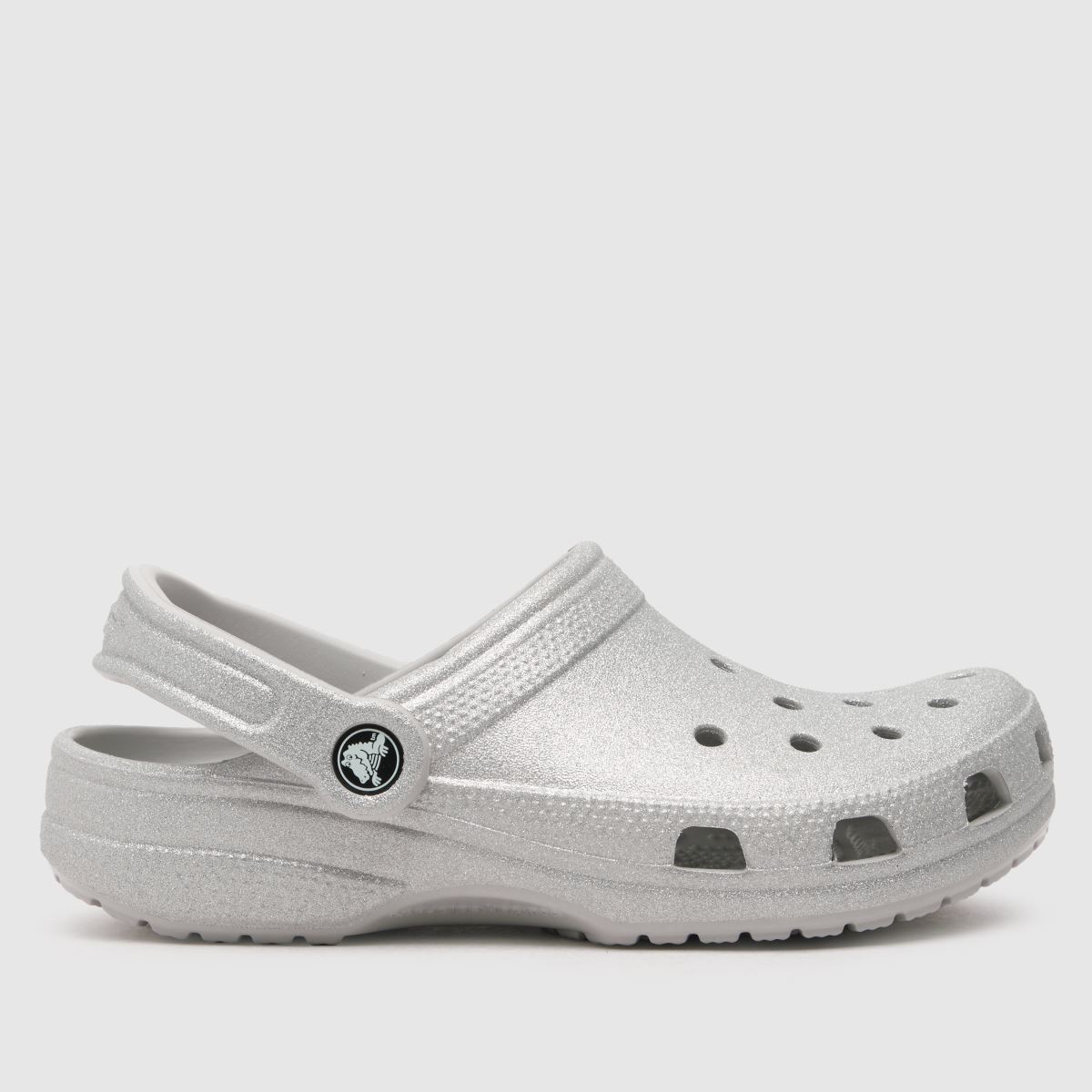 Crocs silver classic glitter clog Girls Youth sandals
