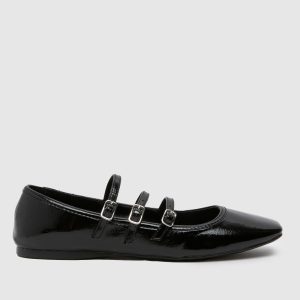 schuh lianna mary jane ballerina flat shoes in black