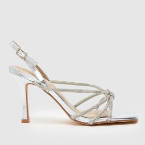 schuh sana embellished high heels in silver
