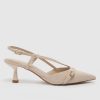 schuh sidney sling back high heels in natural