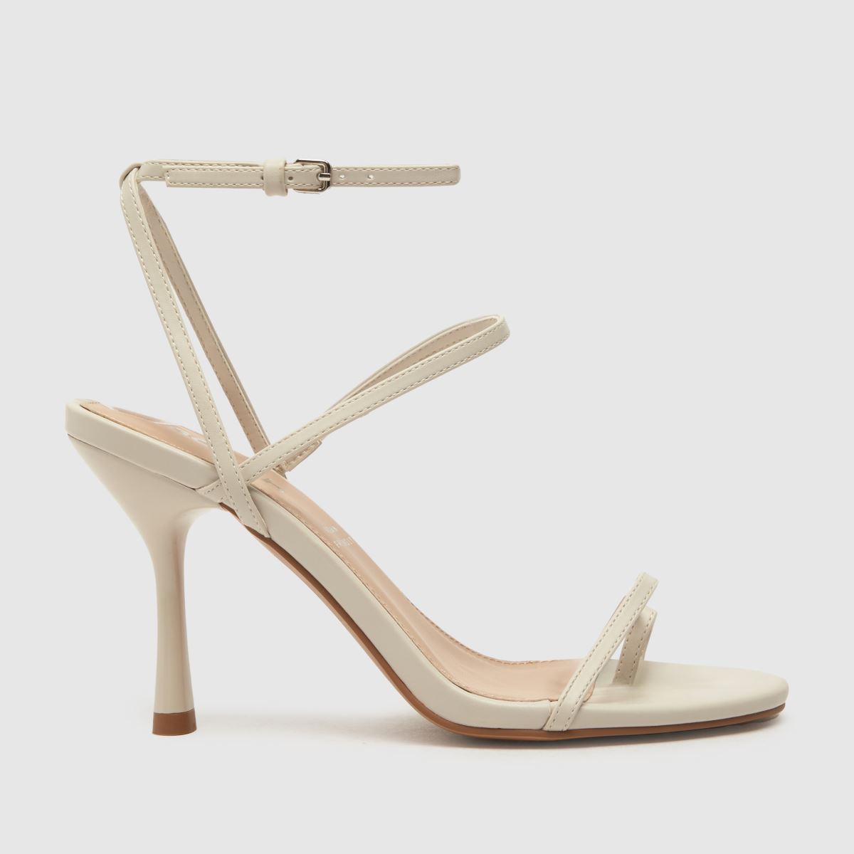 schuh stasia toe loop high heels in off-white