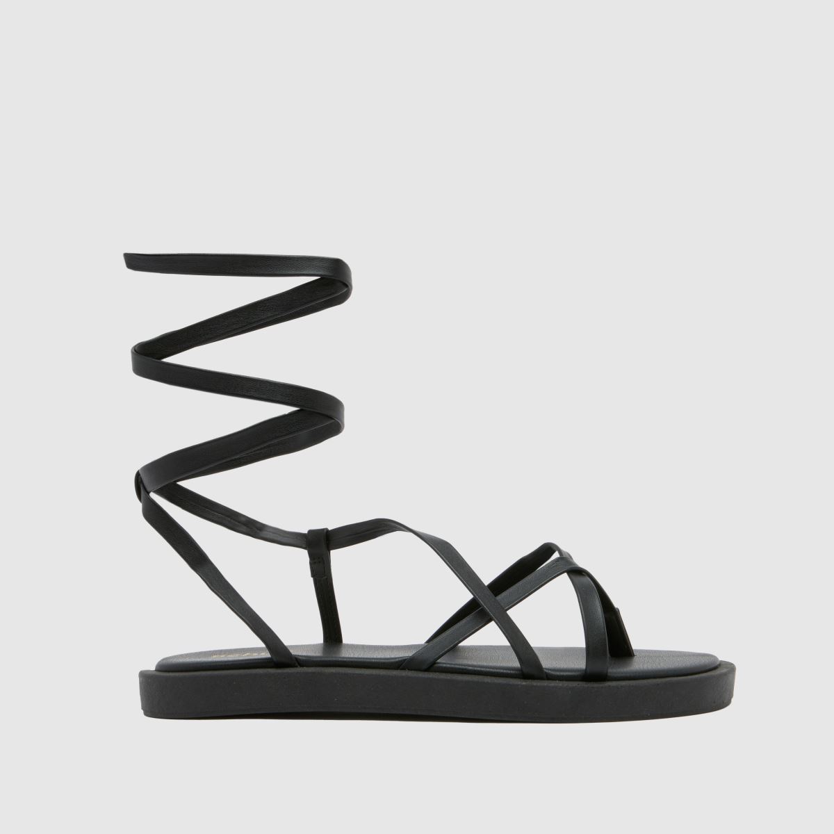 schuh terry toe loop strappy sandals in black