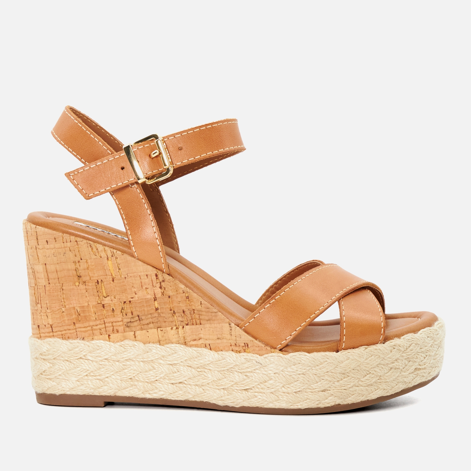 Dune London Women's Kindest Leather Wedge Sandals