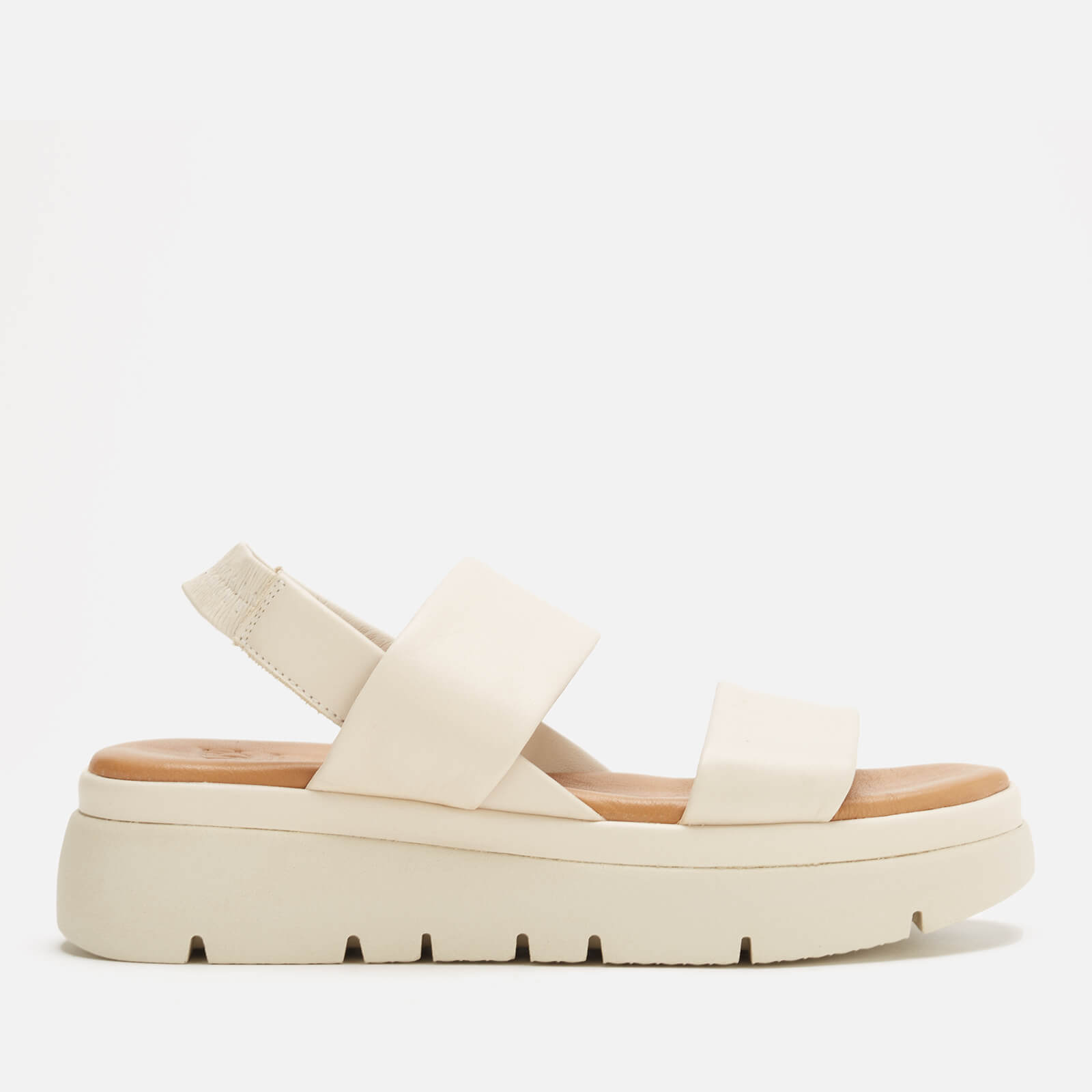 Dune London Women's Location Leather Flatform Sandals - Ecru