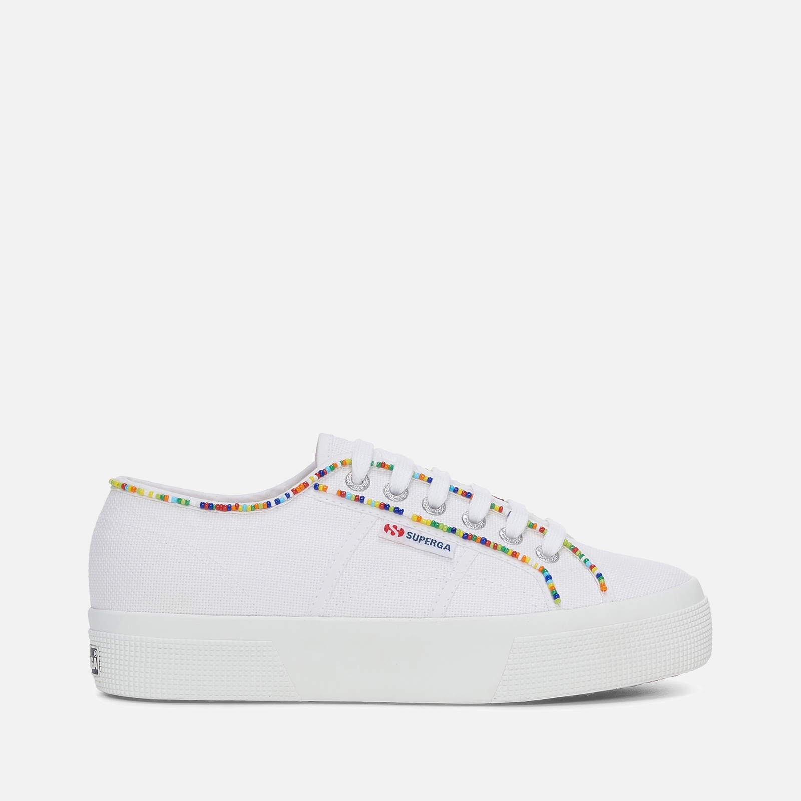 Superga Women's 2740 Embellished Beaded Canvas Trainers - UK 3