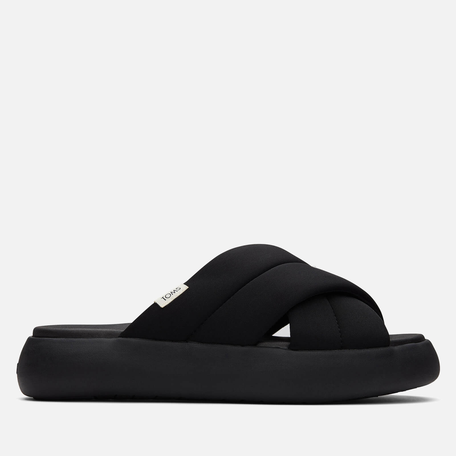 TOMS Women's Alpargata Mallow Crossover Vegan Sandals - Black/Black - UK 4