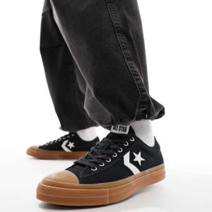 Converse Star Player 76 Ox trainers with gum sole in black