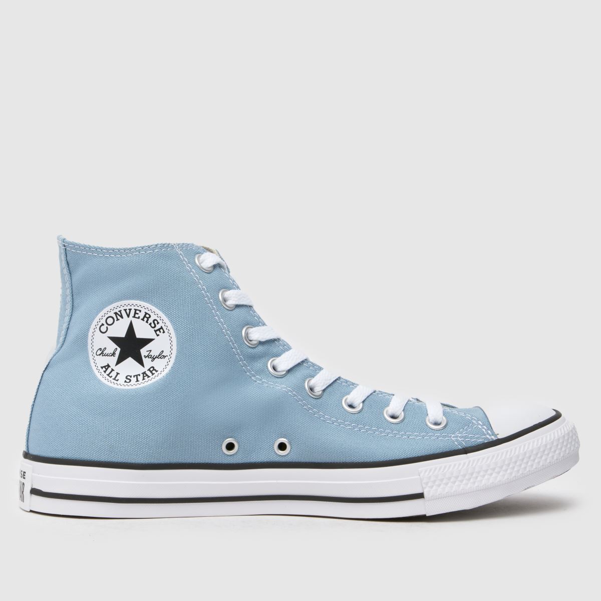 Converse all star hi trainers in pale blue