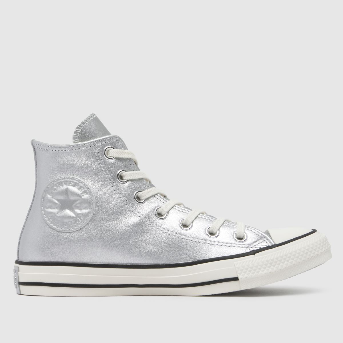 Converse all star hi trainers in silver Converse all star hi trainers in silver