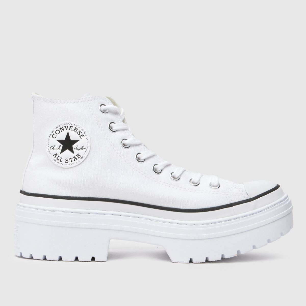 Converse all star lugged heel trainers in white