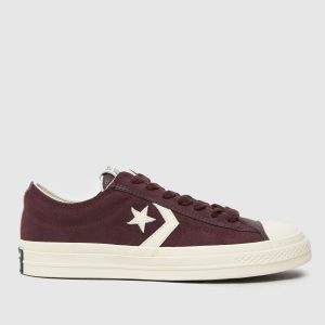 Converse star player 76 trainers in burgundy