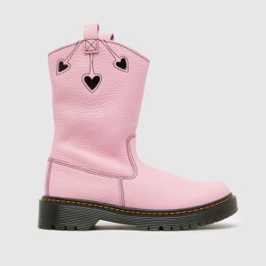 Dr Martens pale pink bex heart pull-on Girls Junior boots