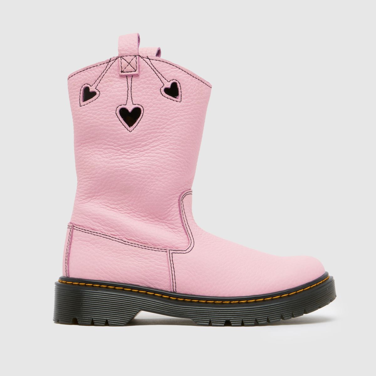 Dr Martens pale pink bex heart pull-on Girls Junior boots