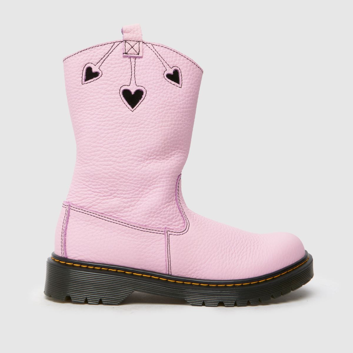 Dr Martens pale pink bex heart pull-on Girls Youth boots