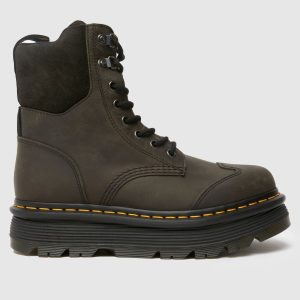 Dr Martens zebzag 8 tie boots in dark grey