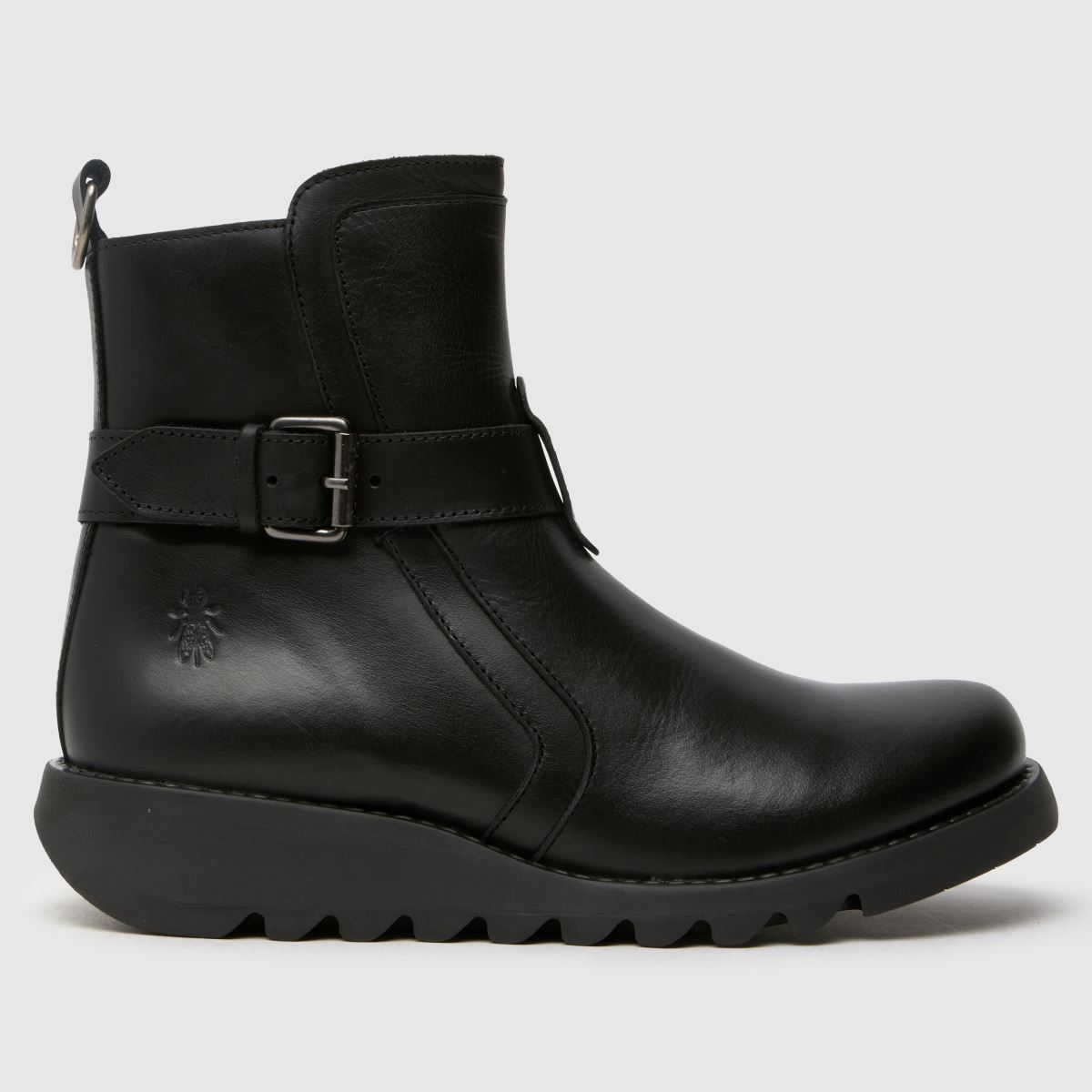Fly London surt buckle boots in black