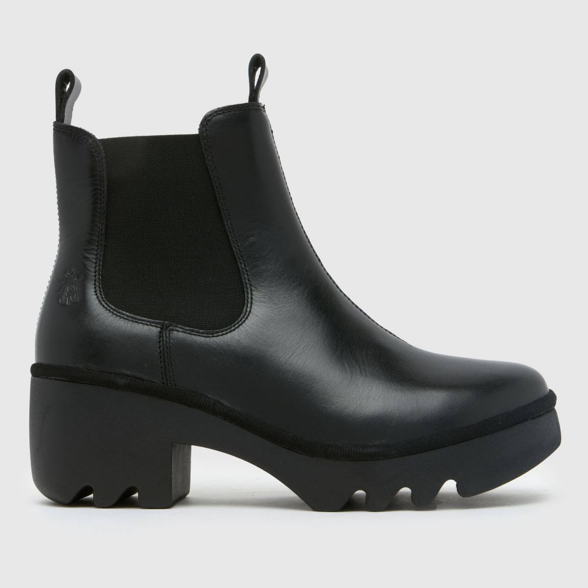 Fly London trig heeled chelsea boots in black Fly London trig heeled chelsea boots in black