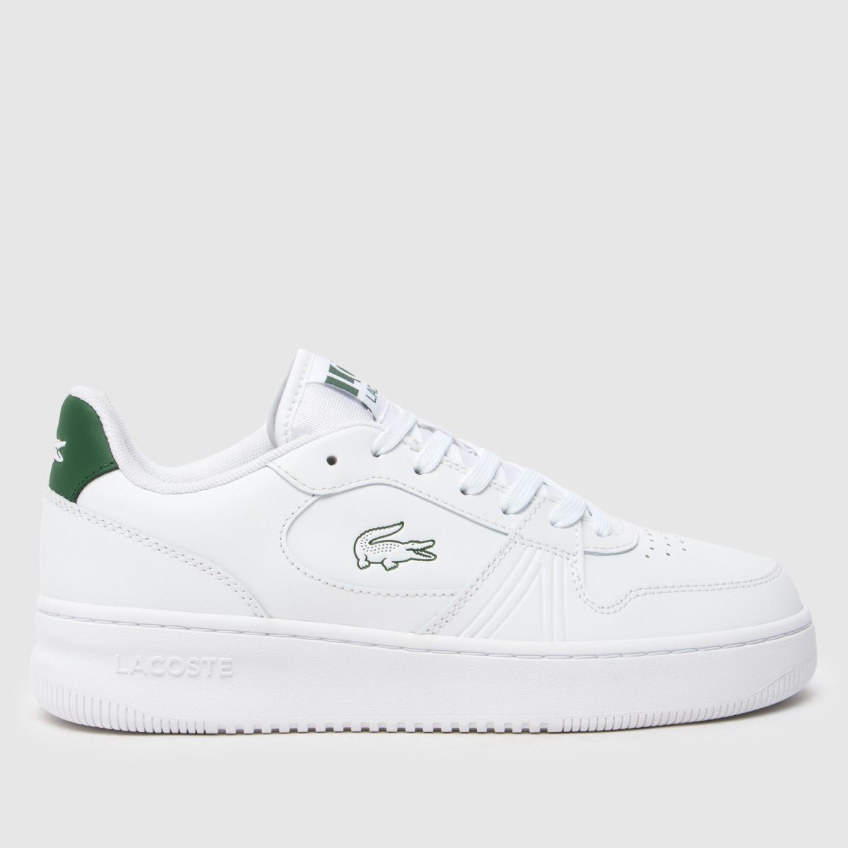 Lacoste l001 set trainers in white & green Lacoste l001 set trainers in white & green