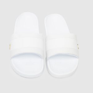 Lacoste serve slide hybrid sandals in white
