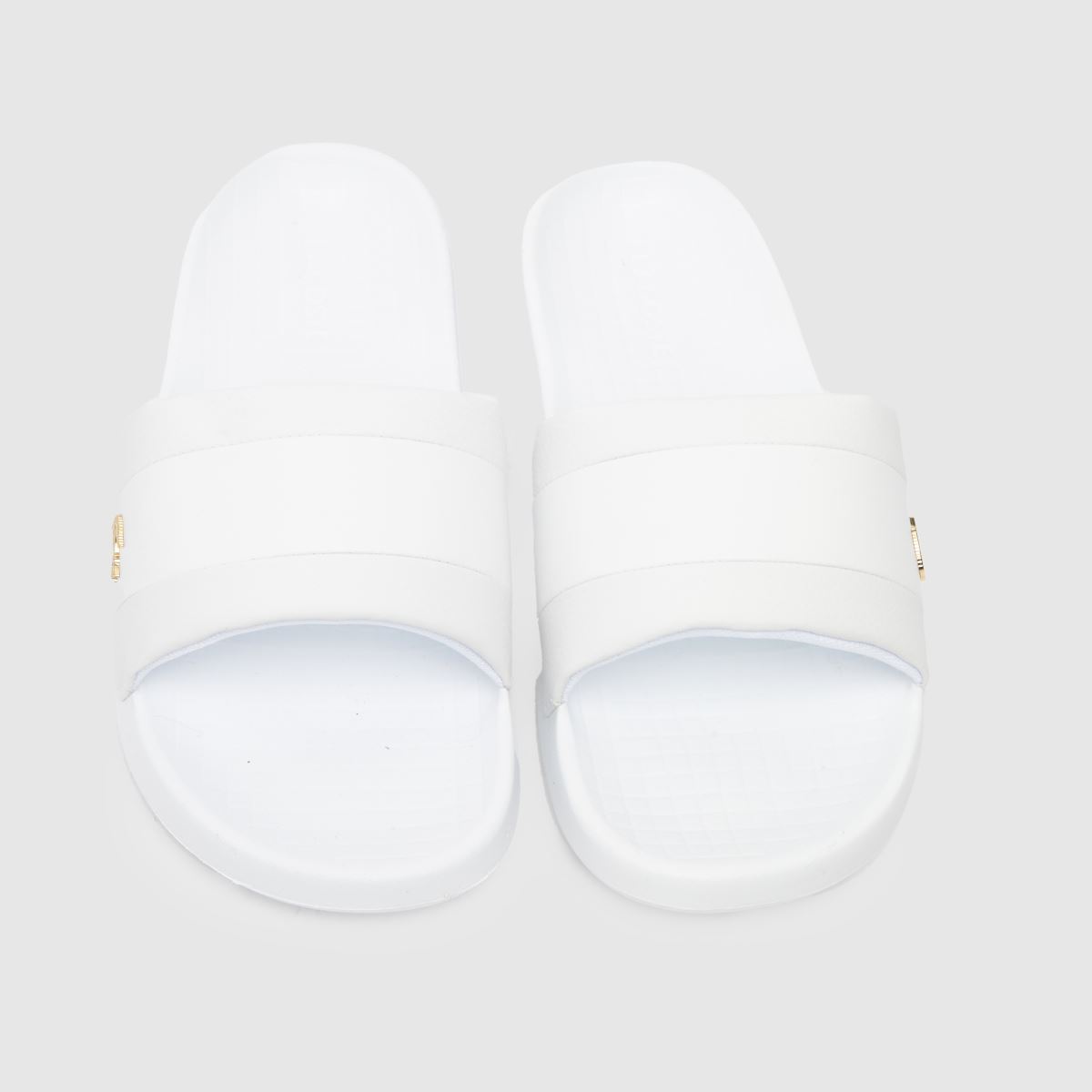Lacoste serve slide hybrid sandals in white