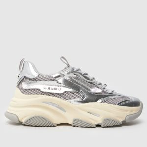 Steve Madden possession trainers in silver